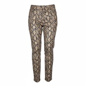 GOOD AMERICAN Good Classic Faux Leather Pant  Neutral Snake  Size 4 / 27
